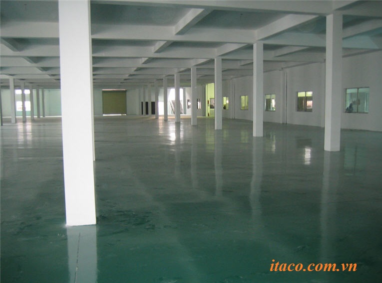 Xoa nền làm bóng nền sàn bê tông có phụ gia chống thấm, tăng cứng bề mặt