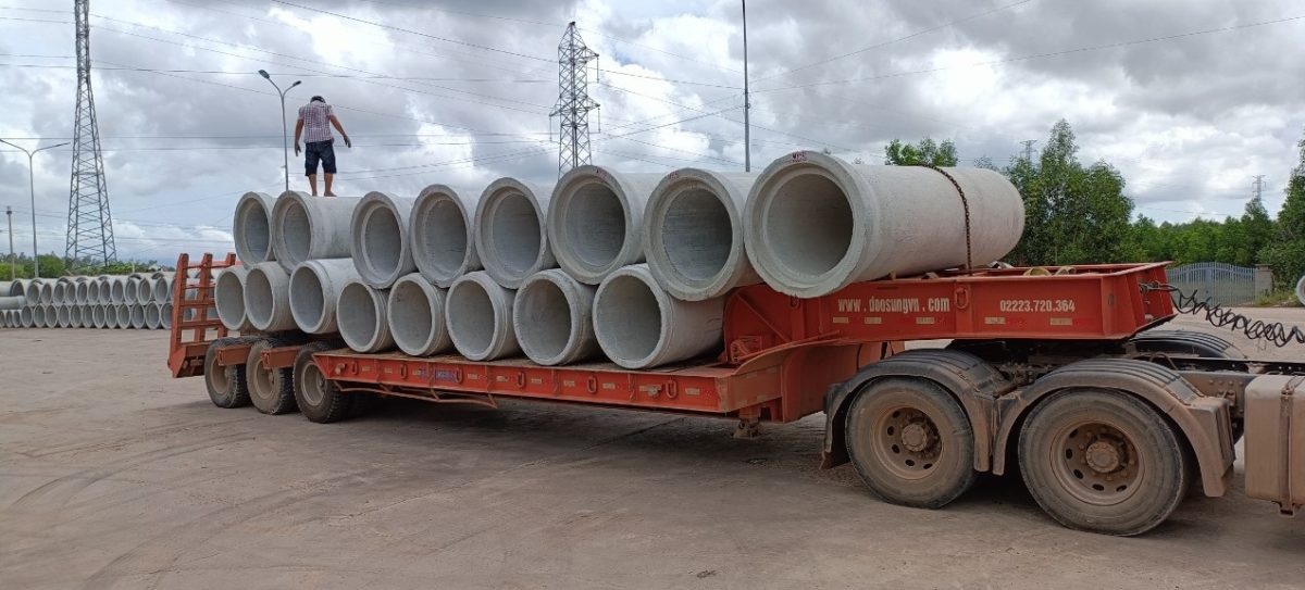 vận chuyển cống tròn D1200 tại Dầu Tiếng Bình Dương Vận chuyển cống bê tông các loại tại KCN Hải Sơn Đức Hòa Long An