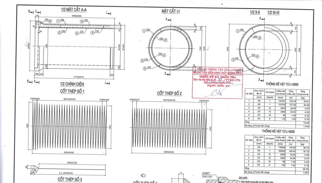 Bản vẽ cống rung ép D1200 Itaco