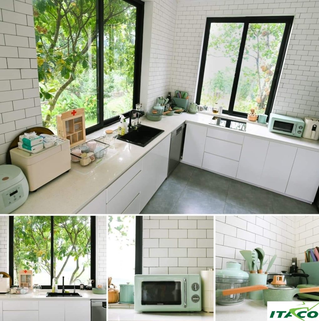 Thiết kế bếp thân thiện gần gũi với thiên nhiên